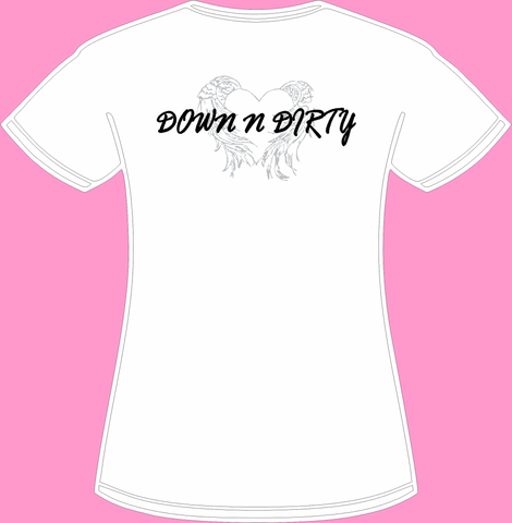 DND Wings on back Girls shirt white - DND XTREME
